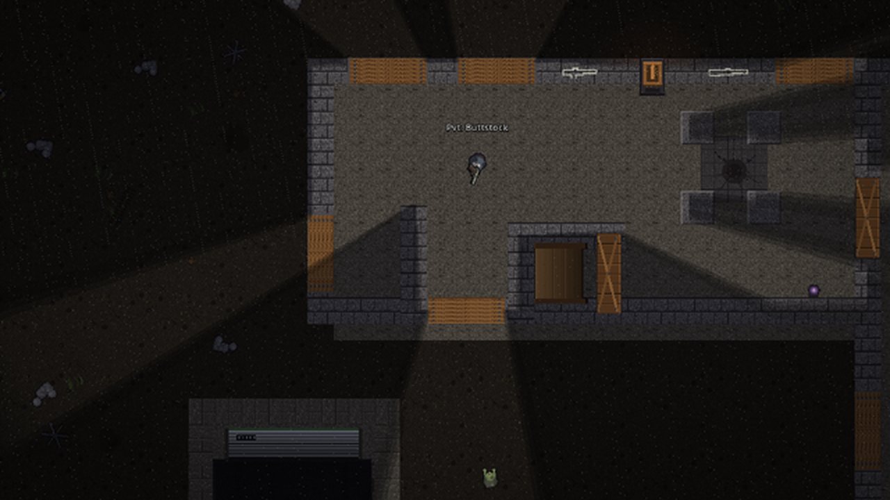 Nacht der Albträume - the starting bunker, boarded windows on every side